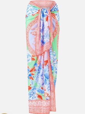 Camilla Sarong - Topkapi Pop - Floral Sarong in Blue,Green & Coral GORGEOUS BNWT